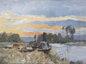 Couche De Soleil Sur La Riviere Couche De Soleil Sur La Riviere