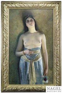 Young Girl Semi Nude With References To Greek And Roman Antiquity by Max Nonnenbruch