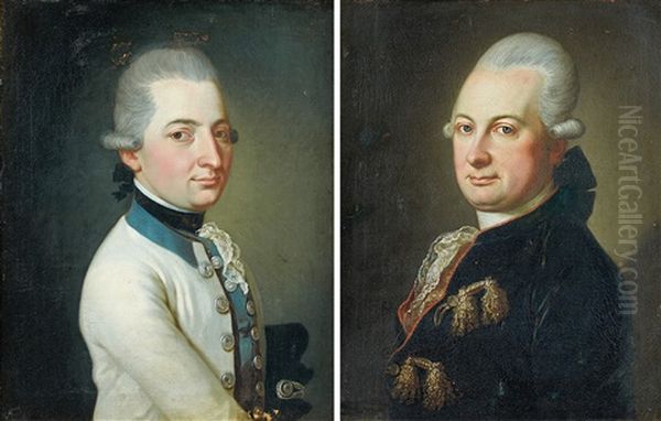Portraits De Gentilshommes En Buste (pair) - view 1