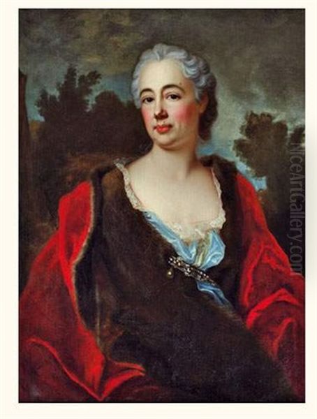 Portrait De Femme Au Manteau Rouge - view 1