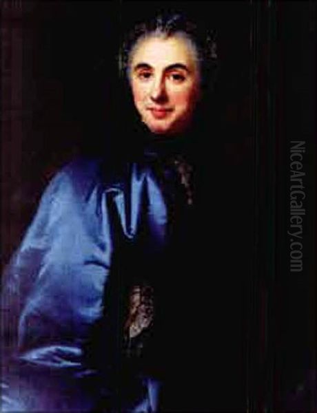 Portrait De Femme A La Robe Bleue - view 1