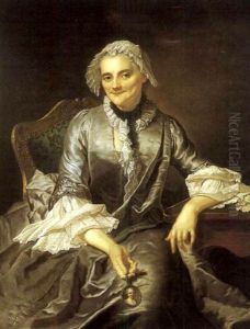 Portrait De Femme A La Robe Bleue by Donat Nonotte