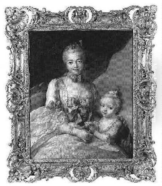 Portrait D'une Dame De Qualite Avec Sa Fille - view 1