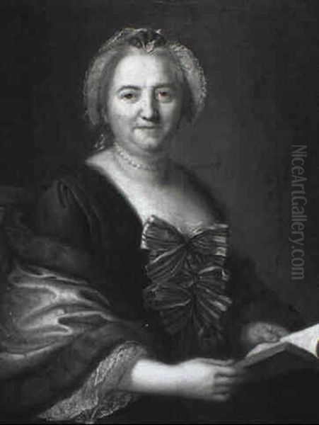 Portrait De Femme Au Ruban Bleu - view 1