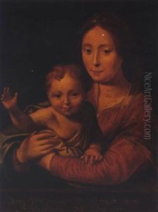 The Madonna And Child by Cornelis van Noordt