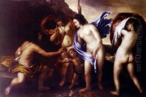 Le Jugement De Paris by Jan van Noordt