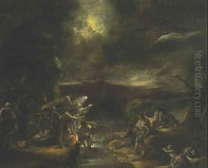 The Baptism Of Christ by Jan van Noordt
