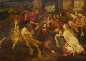 Veronica Meets Christ On The Way To Golgotha by Adam van Noort