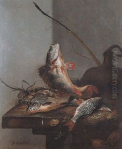 Stilleben Mit Fischen by Pieter Van Noort