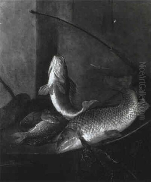 Still Life Of Fish On A Ledge - view 1