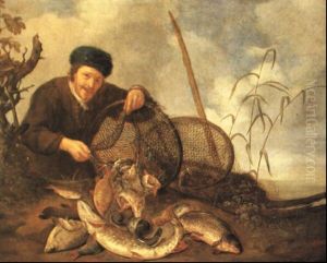 A Fisherman With His Catch by Pieter Van Noort