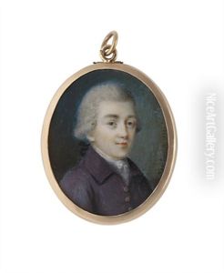 A Young Gentleman In Aubergine-coloured Coat
