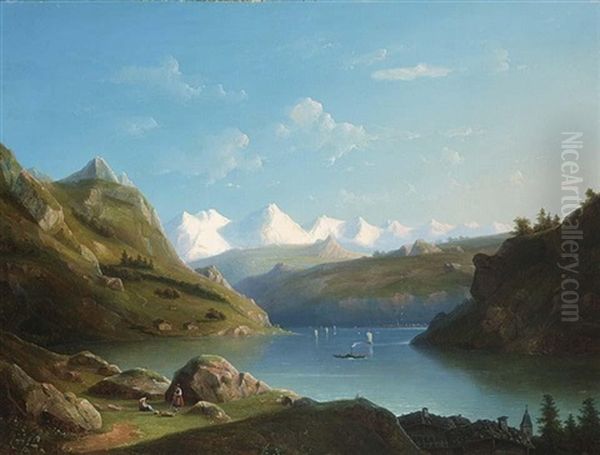 A Snow-capped Fjord - view 1
