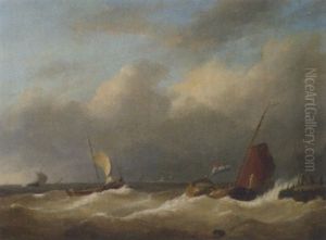 Sailing Vessels By A Jetty