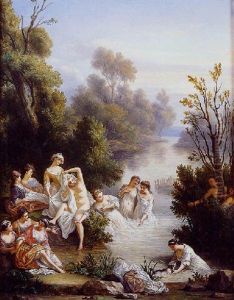 Jeunes Femmes Au Bain by Jean-Pierre Norblin De La Gourdaine
