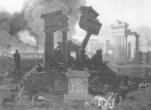 Destruction D'herculanum Par L'eruption Du Vesuve En L'an 79 by Sebastien Norblin de La Gourdaine
