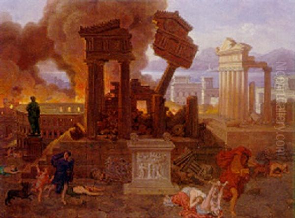 The Destruction Of Herculanum From The Eruption Of Vesuvius - view 1