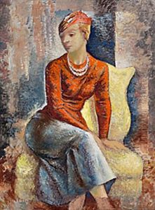 Dam I Orange by Goesta Nordblad