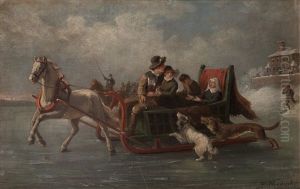 Sledging On The Ice by Bengt Nordenberg