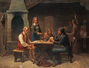 Kortspelare by Bengt Nordenberg