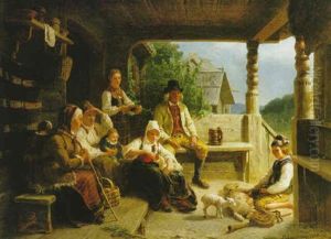 Lammning Pa Farstukvist by Bengt Nordenberg