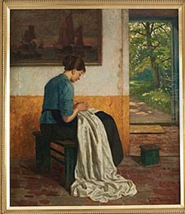 Kvinna Som Syr by Henrik Nordenberg