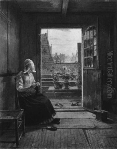 Junge Frau Am Fenster - view 1