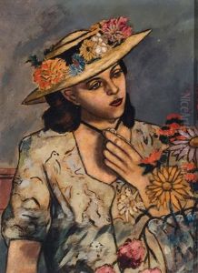 Girl In A Flower Bonnet