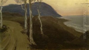 A Road Along The Coast At Dusk by Bror Julius Olsson Nordfeldt