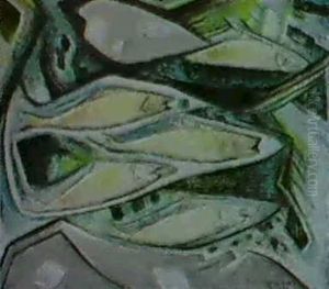 Fish, Black, Green And White