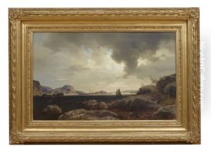 Kustlandskap Med Segelbatar