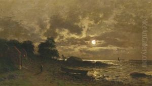 Ensam Vandrare I Mansken by Axel Wilhelm Nordgren