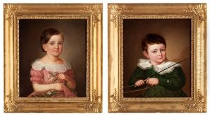 Henrik Bror Munch Af Fulkila & Johanna Henrika Much Af Fulkila (pair) by Carl Vilhelm Nordgren