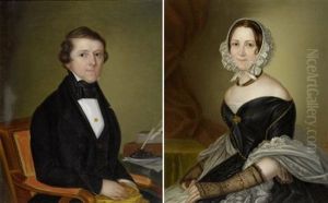 Portait Von Theodor Mayer (+ Portait Seiner Frau; Pair)