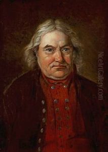 Peder Matisen Sallerup 64 I Aaret 1841 (portrait Of Peder Matisen Sallerup, 64 Years Old In 1841)