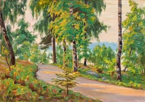 Country Road In Summer by Alfhild Elin Nordlund