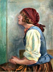 Ung Kvinna I Profil by Bertil Noren