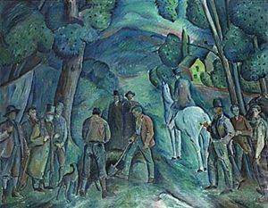 Begravning I Park by Bertil Noren