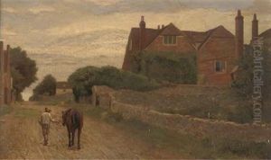 A Horse And Groom Returning To The Stable by Philip Norman