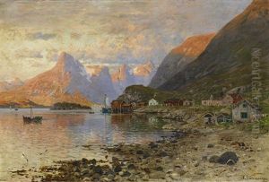Sommernacht Im Fjord