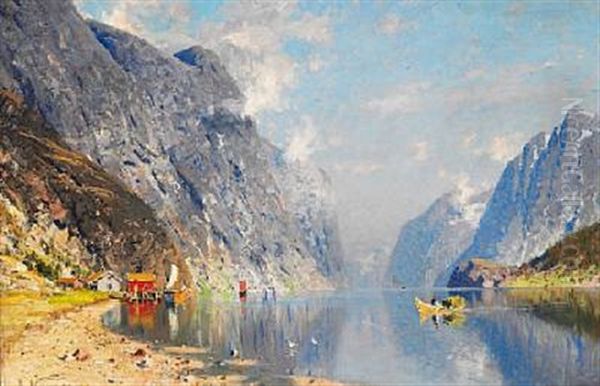 A Summer Day At The Naeryofjord In Norway - view 1