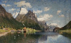 Fjordlandskap Med Tettsted