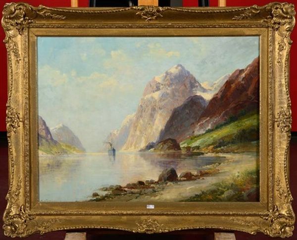 Bateau Dans Le Fjord - view 1