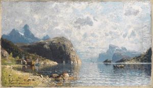 Blick In Den Sognefjord In Norwegen by Adelsteen Normann