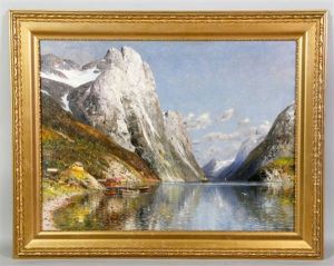 Landscape With Fjord by Adelsteen Normann