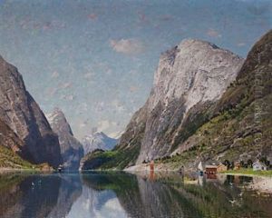 Stille Dag Pa Fjorden by Adelsteen Normann