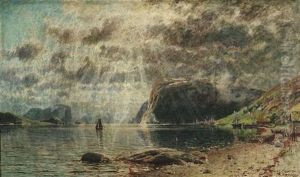 Norwegische Fjordlandschaft Im Sommer