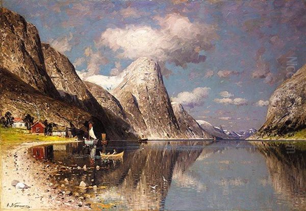 Fjordlandskap (a Fjord In Summer) - view 1