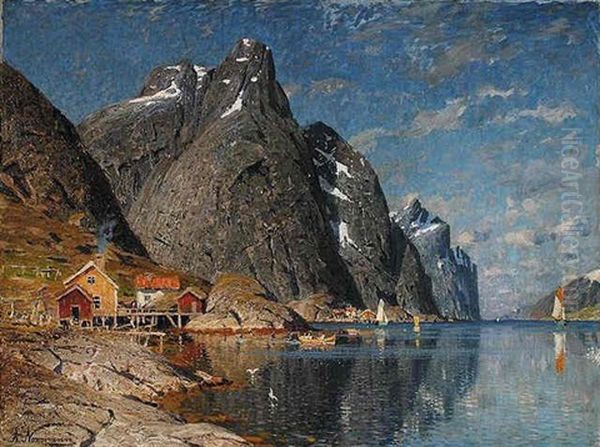 Sommerdag Ved Fjorden (a Summer's Day In A Norwegian Fjord) - view 1