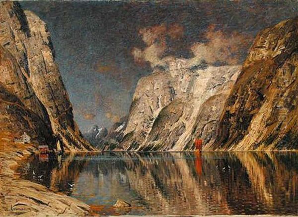Fjordutsikt (a View Of A Norwegian Fjord) - view 1
